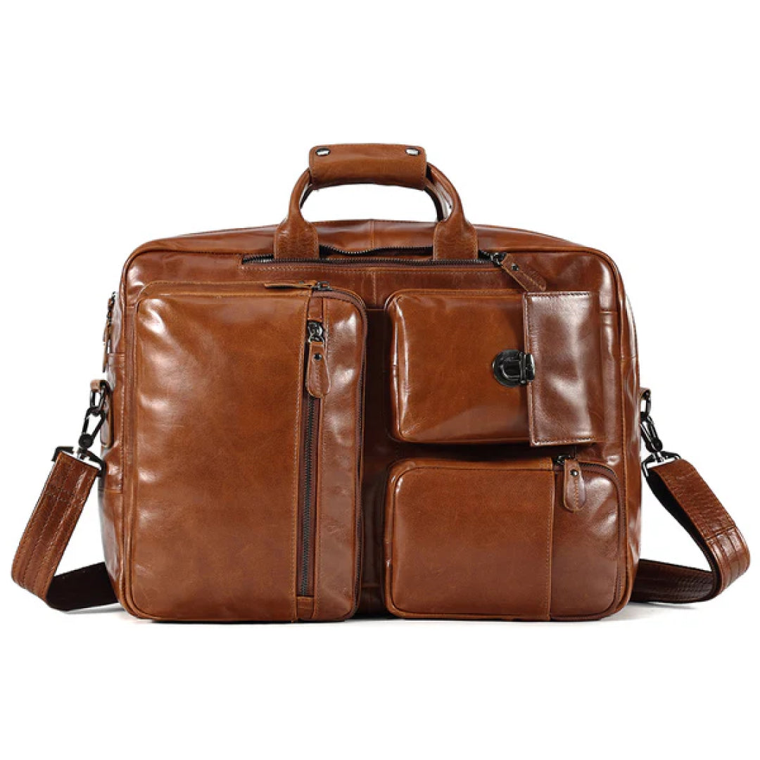 The Convertible Leather Backpack-Leather backpacks-Premium Leather Store