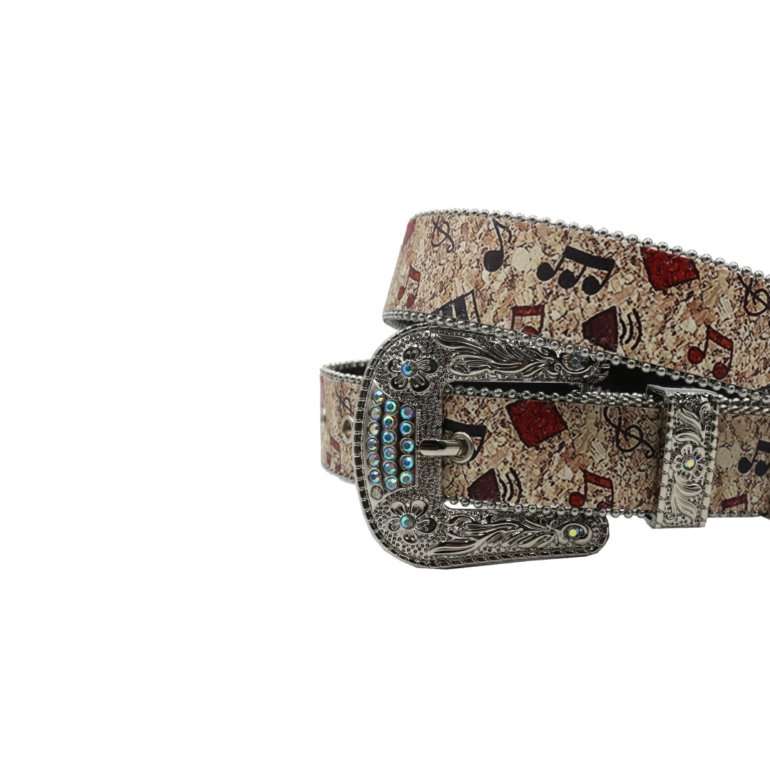 Silver Buckle Glamorous Strap With Blue Studdent Rhinestone Belt