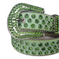 Green Rhinestone Belt With Pistachio strap