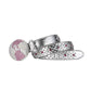 Globe Buckle With Silver & Pink Studded Rhinestone Belt