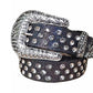 Diamond Rhinestone Belt With Black Glitter strap