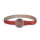 Globe Buckle With Red & Black Studded Rhinestone Belt