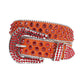 Red Rhinestone Belt With Orange Strap