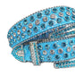 Sky Blue and Clear Rhinestone Belt With Sky Glitter Strap