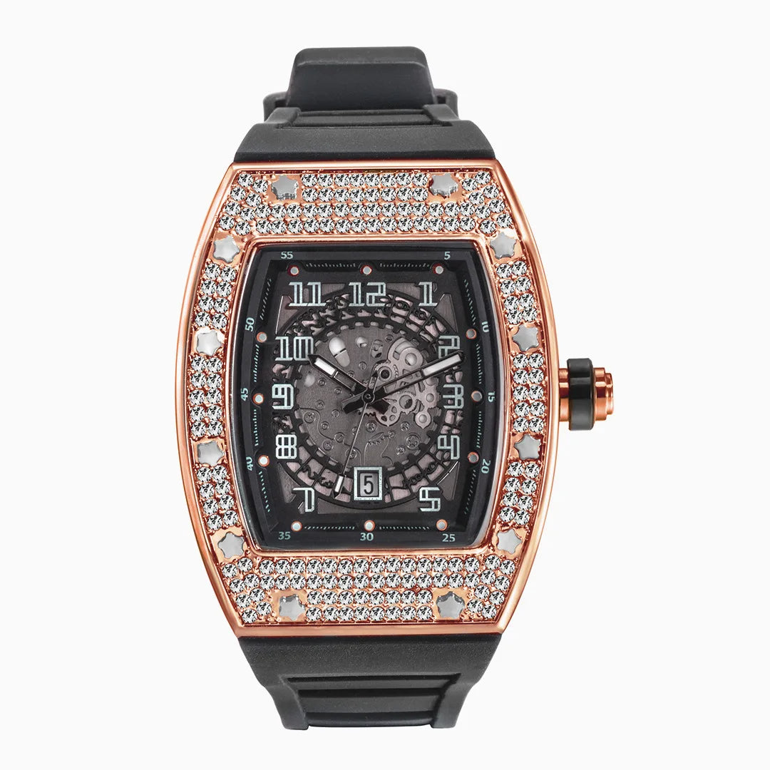 Men's Luxury Rhinestone Manual Watch