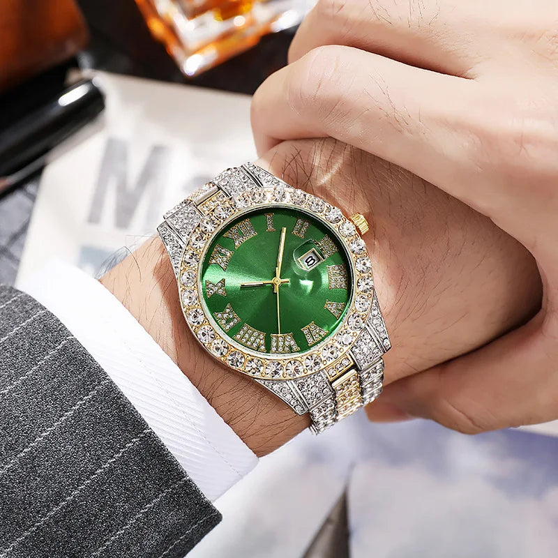 Men's Hip Hop Style Waterproof Quartz Wristwatch
