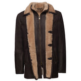 Brown Alex's Shearling Leather Coat