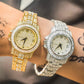 Slim Iced Out Rhinestone Watch Unisex