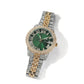 Luxury Two-Tone Rhinestone Quartz Watch