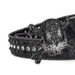 Gengar Buckle Metal Black Strap with Crystal & Rhinestone Studded Belt