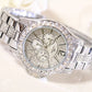 Elegant Women's Quartz Watch with Full Diamond Design