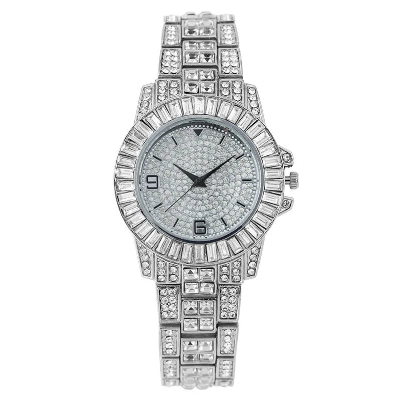 Slim Iced Out Rhinestone Watch Unisex