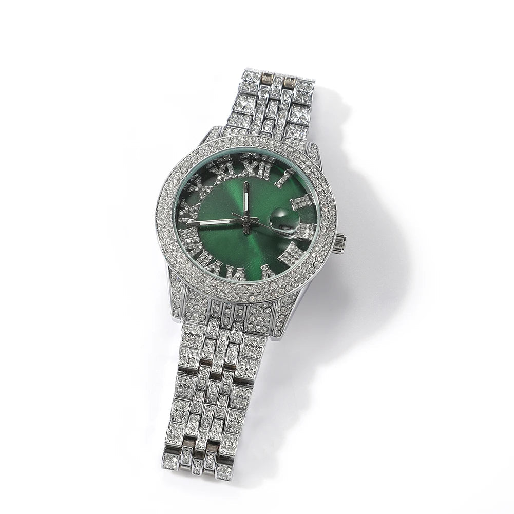 Luxury Two-Tone Rhinestone Quartz Watch
