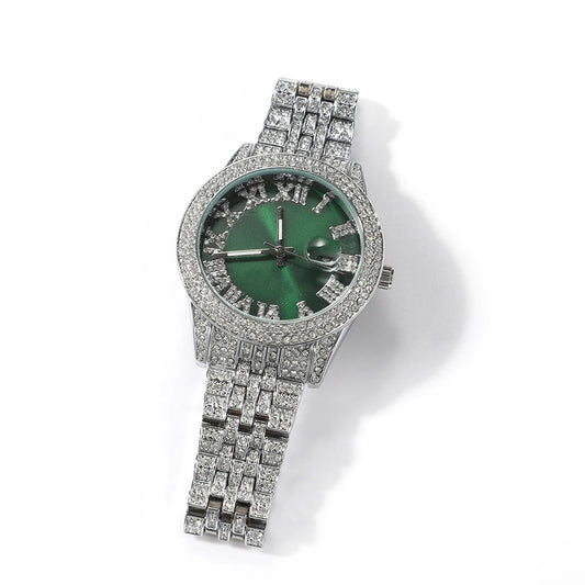 Luxury Two-Tone Rhinestone Quartz Watch