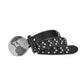 Globe Buckle With Black & Crystal Studded Rhinestone Belt