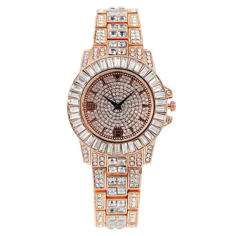 Slim Iced Out Rhinestone Watch Unisex