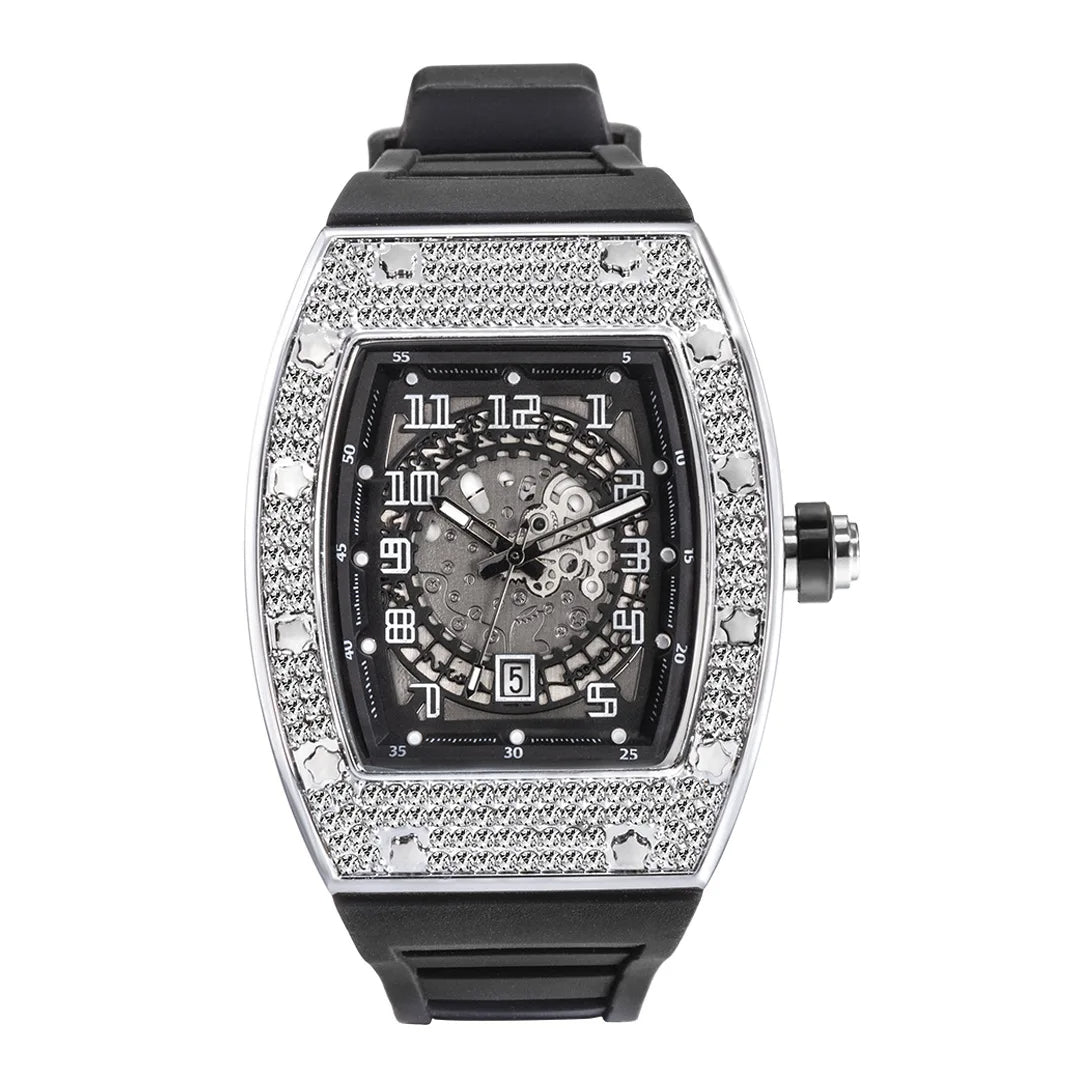 Men's Luxury Rhinestone Manual Watch