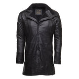 Black James' Tempest Leather Trench Coat