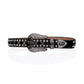 Skull Buckle Black Strap With Black & Crystal Studded Rhinestone Belt