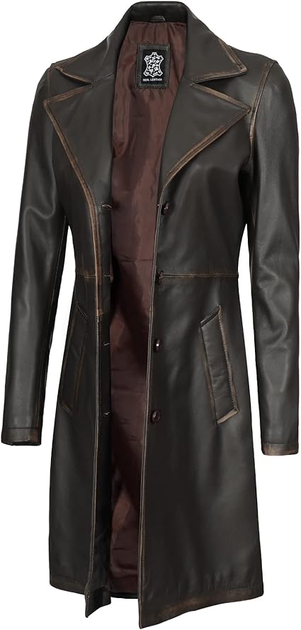 Brown Carcoat Style Real Leather Coat