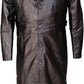Black Trench 100% Real Leather Coat