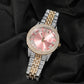 Luxury Two-Tone Rhinestone Quartz Watch