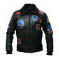 Top Gun Brown Faux Shearling Maverick Bomber Jacket-Men Shearling Jacket-Premium Leather Store