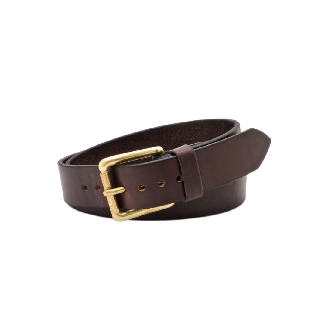 Men's Dark Brown Classic Espresso Leather Belt-Men Leather Belts-Premium Leather Store
