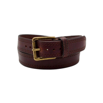 Men's Red Sequoia Leather Belt-Men Leather Belts-Premium Leather Store