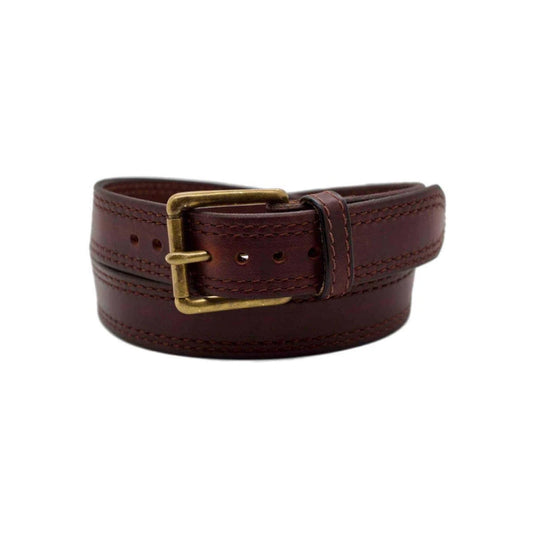 Men's Red Sequoia Leather Belt-Men Leather Belts-Premium Leather Store