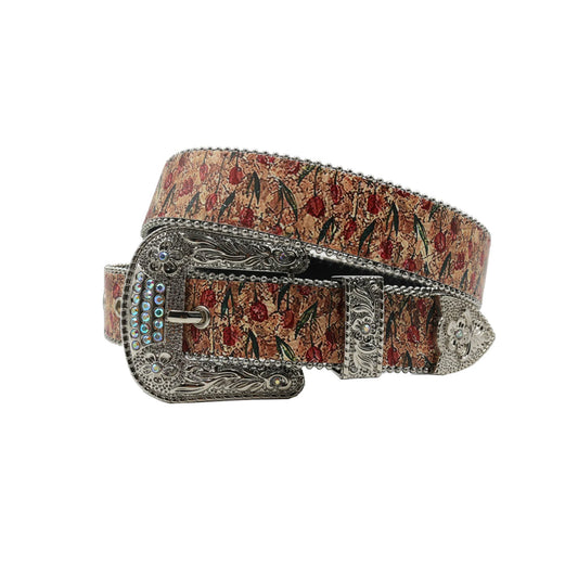 Wide Buckle Design Strap Vintage Rhinestone Belt