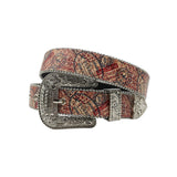 Silver Buckle Unique Strap With Silver Studdent Rhinestone Belt