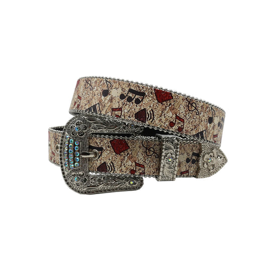 Silver Buckle Glamorous Strap With Blue Studdent Rhinestone Belt