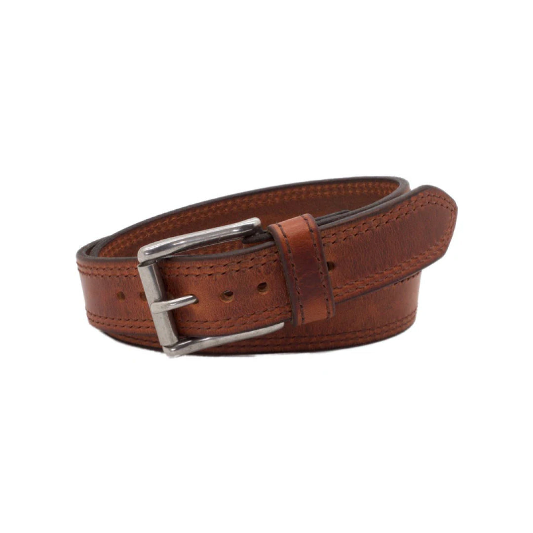 Men's Brown Copperhead Leather Belt-Men Leather Belts-Premium Leather Store