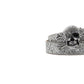 Ornate Skull Buckle With Shimmering Silver Studded Belt