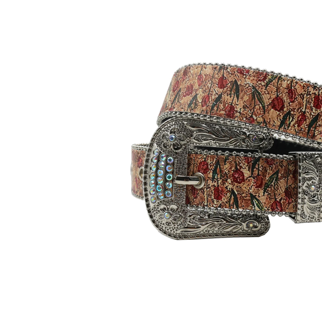 Wide Buckle Design Strap Vintage Rhinestone Belt