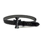 Cross Buckle Black Strap WIth Black Crystal Studded Rhinestone Belt