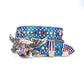 Eagle Buckle Blue Strap Crystal Studded Rhinestone Belt