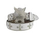 Monster Buckle White Strap Crystal Studded Rhinestone Belt