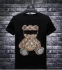 Teddy Bear Print Rhinestone Shirt