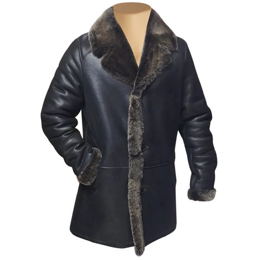 Black Hal Park's Traditional Shearling Coat