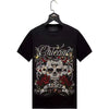 Casino Skull Printed Rhinestone Shirt