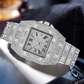 Luxury Iced-Out Square Quartz Watch Unisex