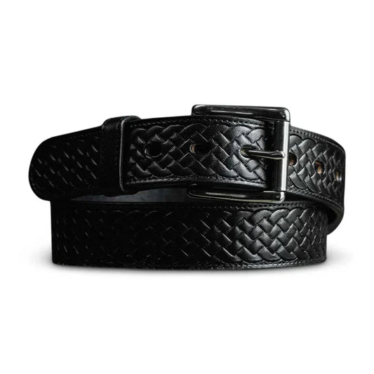 Classic Basket Weave leather belt