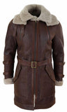 Men's RAF Aviator Shearling Bomber Coat in Genuine Leather
