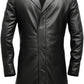 Black Classic Long Leather Coat