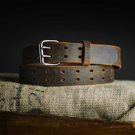 The Woodstock Double Prong Retro Style Jean Belt - 1.5